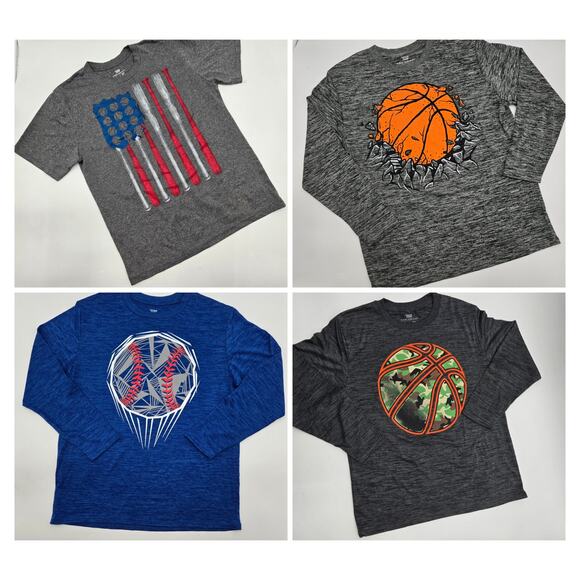Tek Gear 4pc Youth Large Shirts Bundle Long & Short Sleeve - Picture 1 of 16